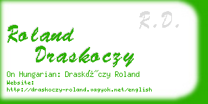 roland draskoczy business card